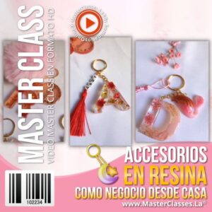 Curso Accesorios en Resina como Negocio Desde Casa con acceso inmediato y certificado
