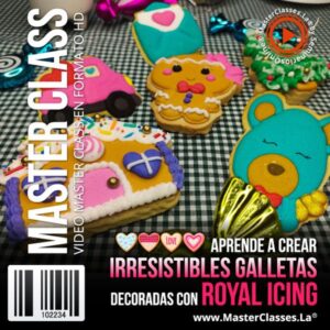 Curso online de galletas decoradas con Royal Icing para aprender técnicas de decoración profesional.