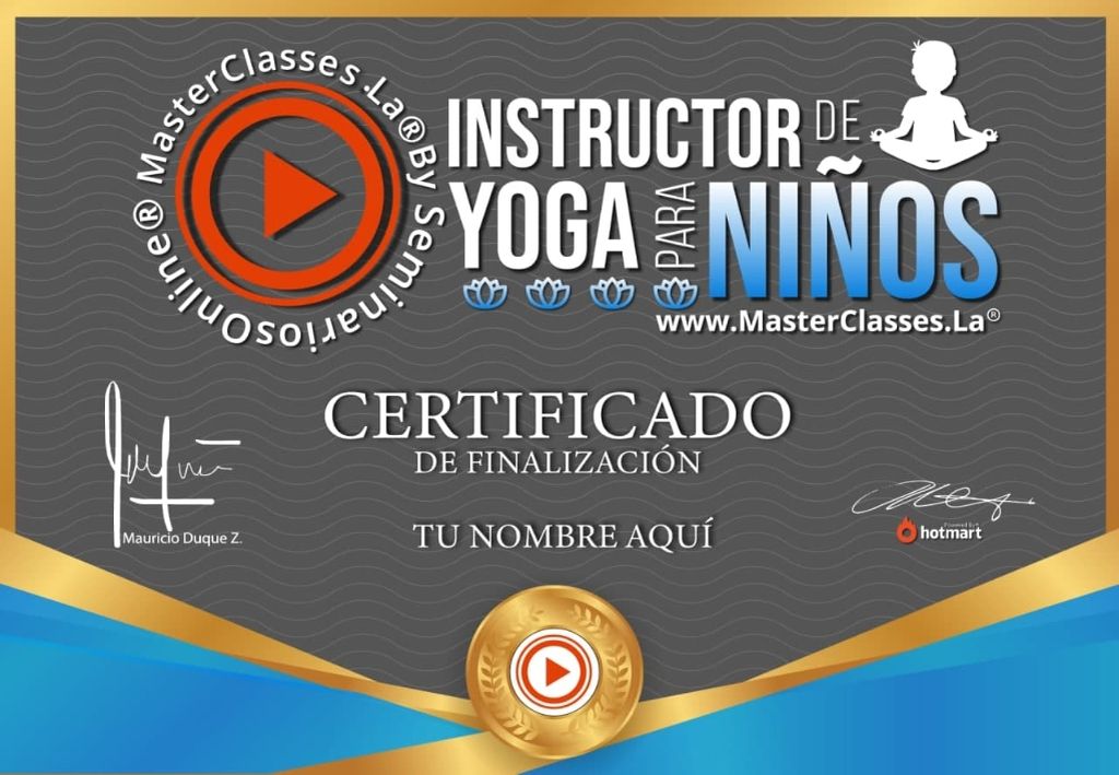 Certificado Instructor de Yoga para Niños