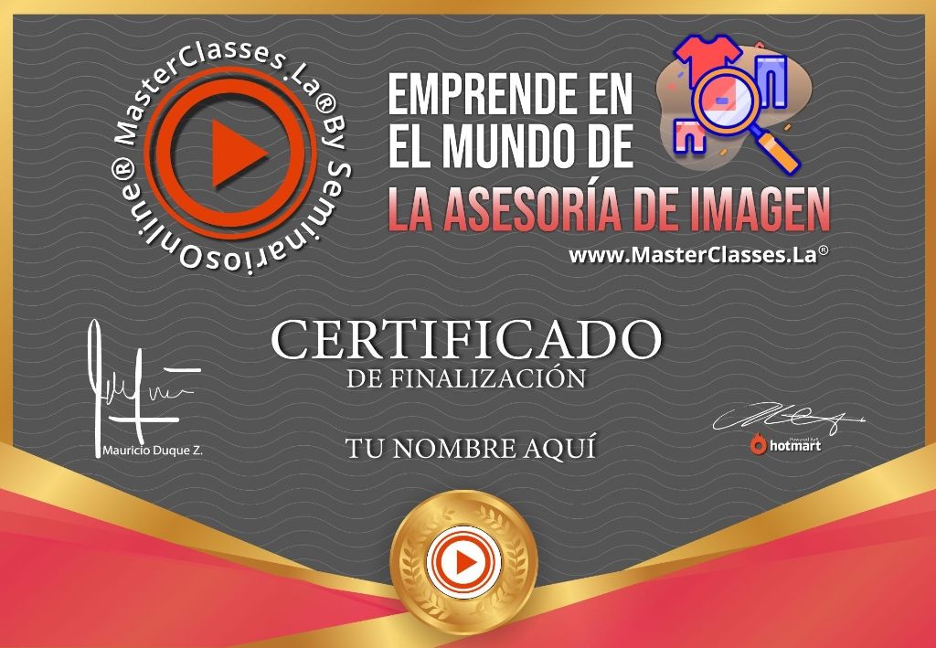Certificado Emprende en el Mundo de la Asesoría de Imagen