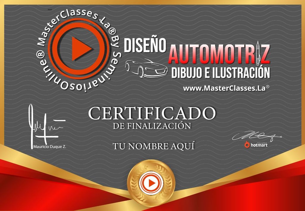 Certificado Diseño Automotriz - Dibujo e Ilustración