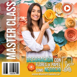 Curso Decoración con Flores de Papel como Negocio con acceso inmediato y certificado.