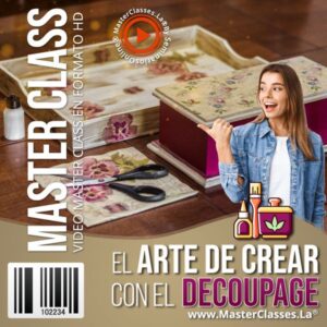 Curso online El Arte de Crear con el Decoupage para aprender técnicas de decoración artesanal.