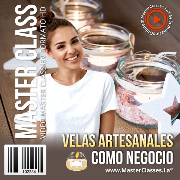 Curso Velas Artesanales como Negocio con acceso inmediato y certificado.