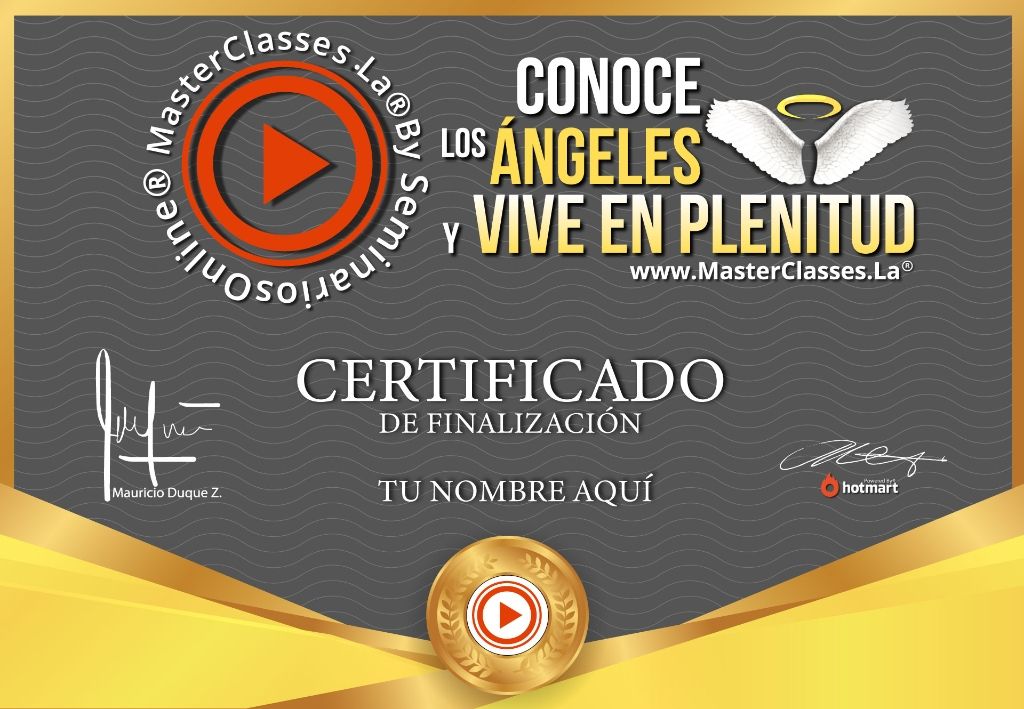 Certificado Conoce los Ángeles y Vive en Plenitud